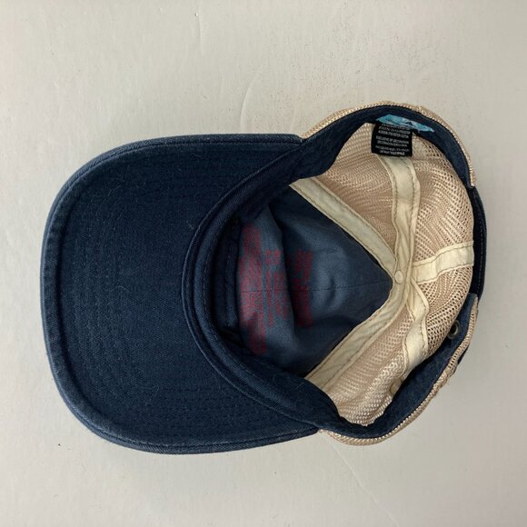 Tommy Bahama Blue Beige Mesh Embroidered Adjustable Hat Cap - Picture 7 of 8